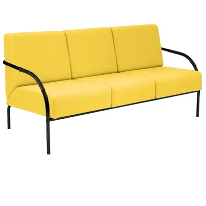 SPA 3 černý lak, koženka AN 036 - koženka žlutá